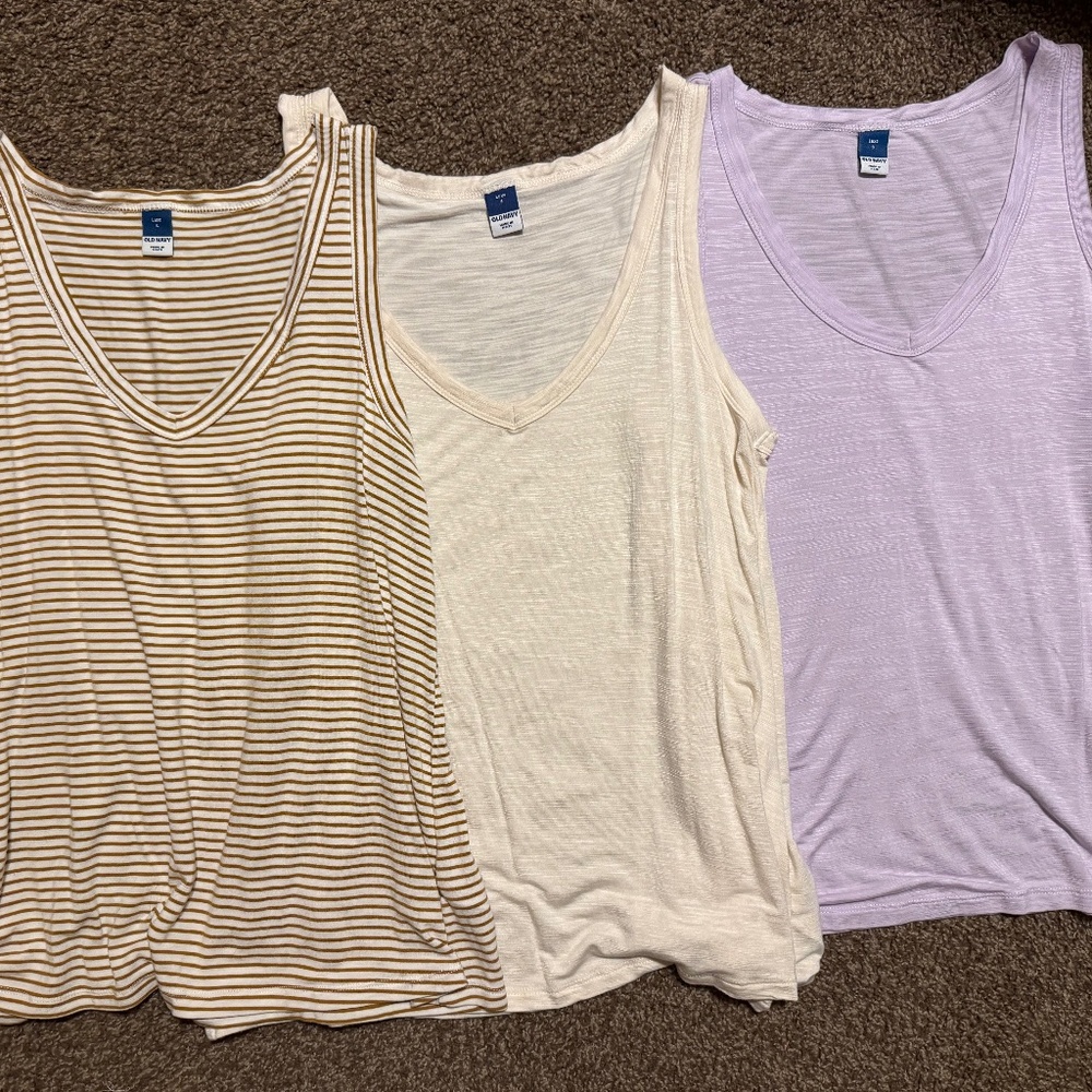 (3) small Old Navy Luxe tanks